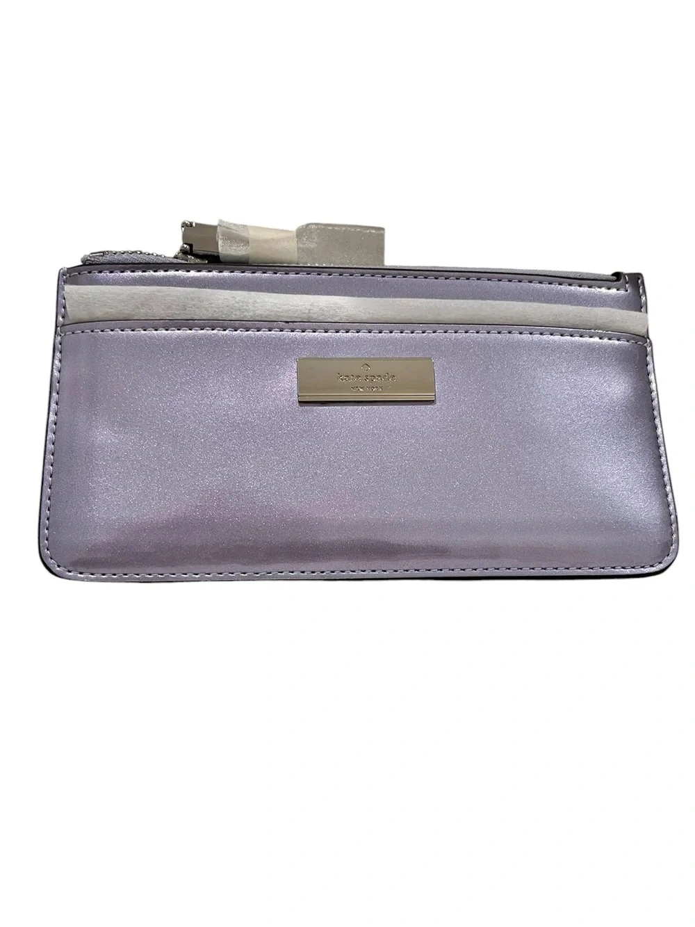 kate spade Lavender Metallic Wristlet NIB